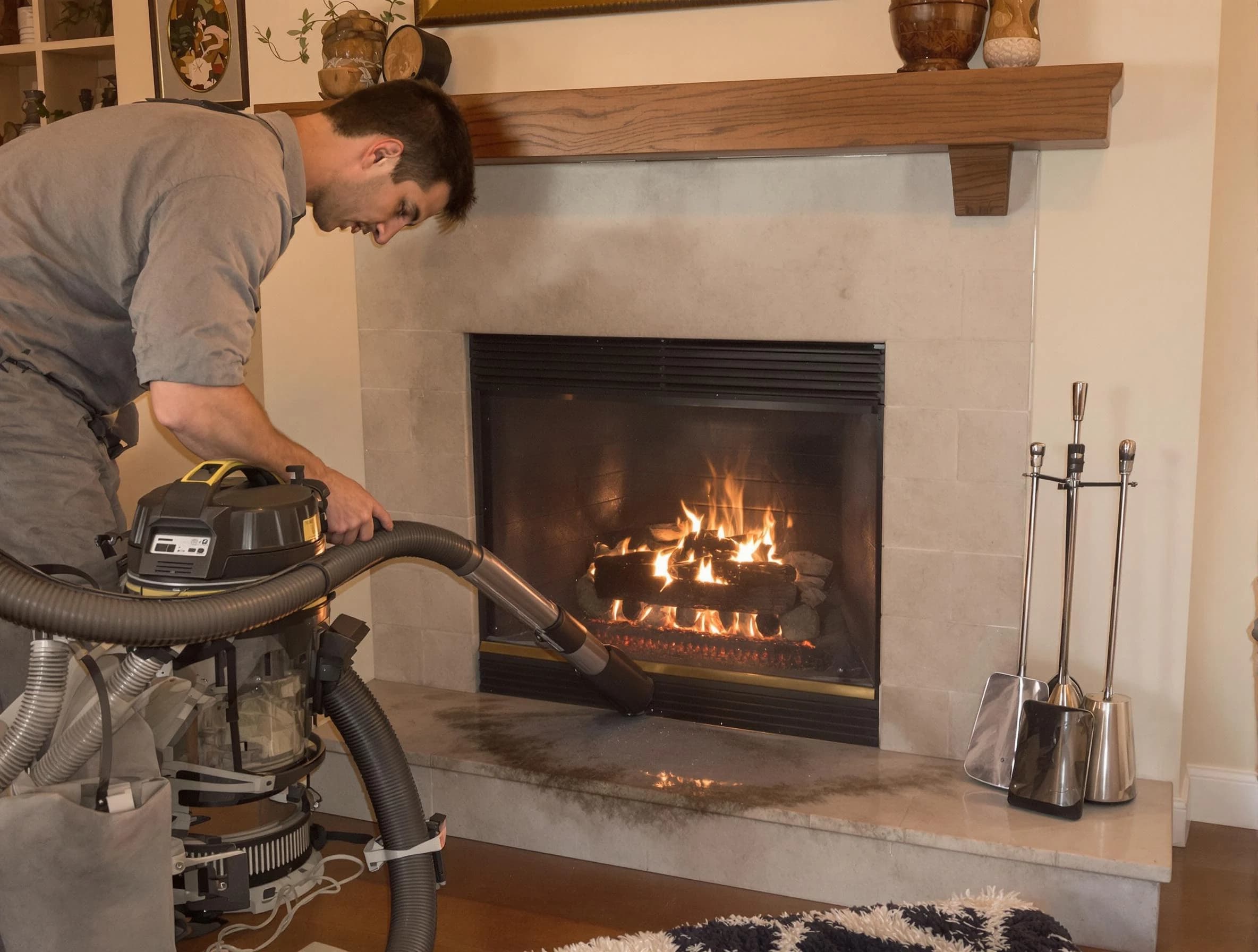 Routine fireplace upkeep by Fall River Chimney Sweep in Fall River, MA