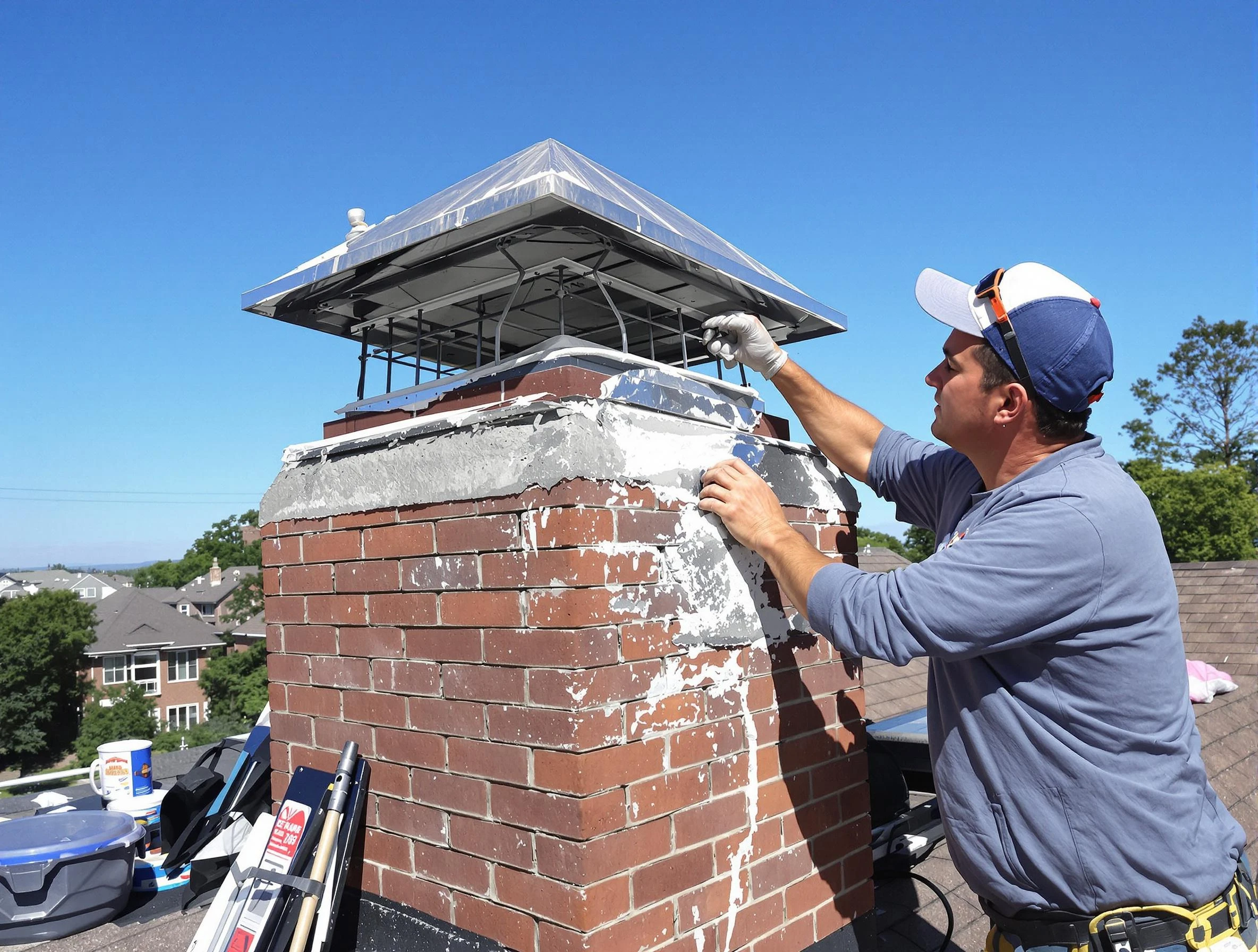 Chimney Crown Services service in Fall River, MA