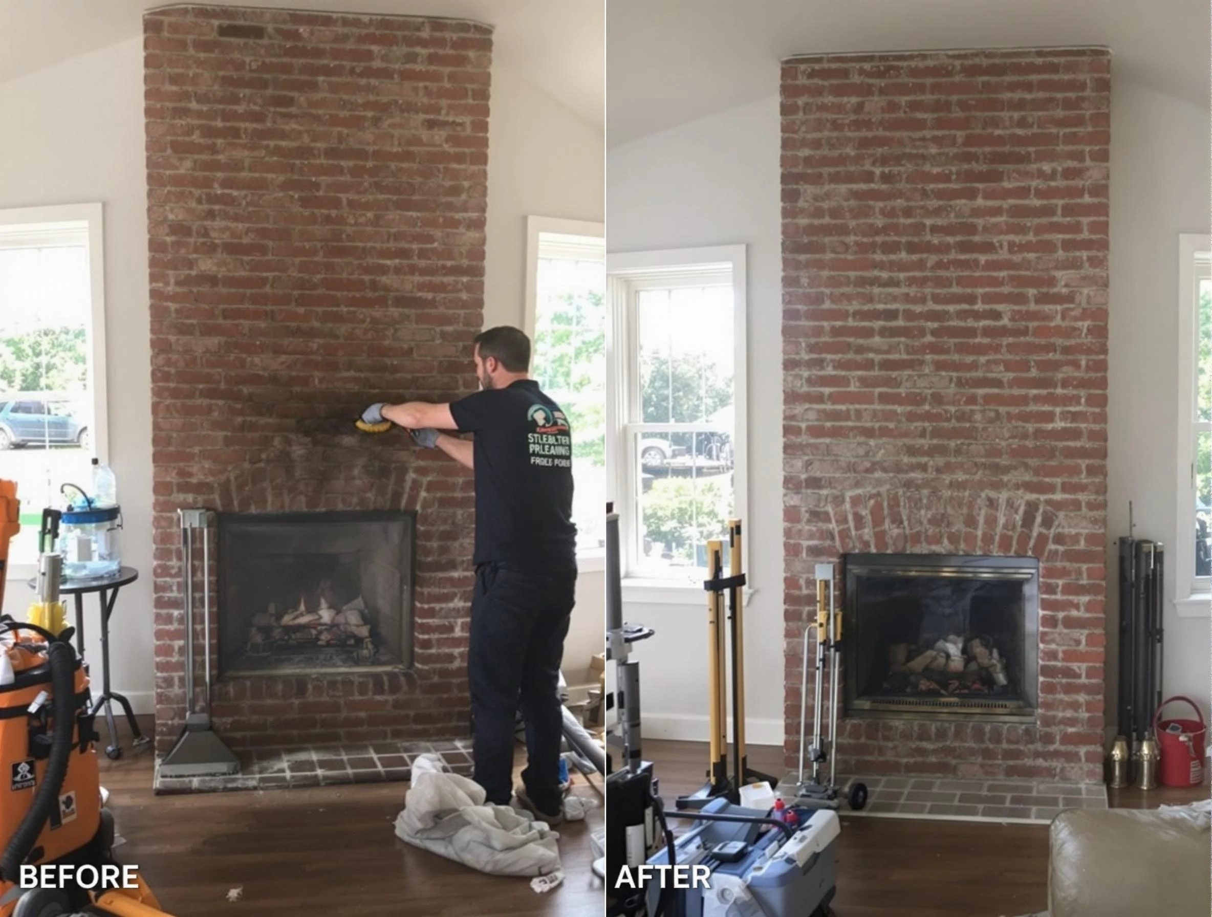 Finished chimney sweeping service by Fall River Chimney Sweep in Fall River, MA