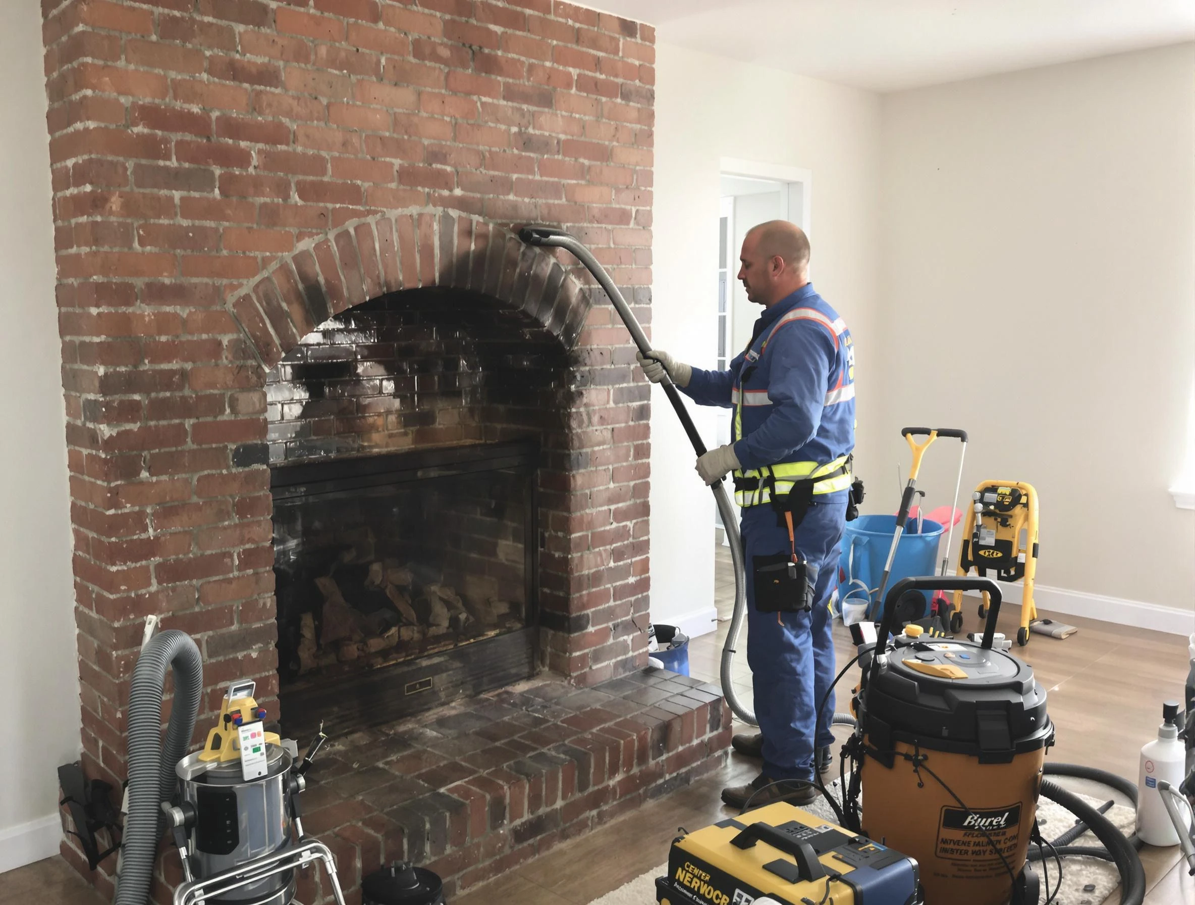 Fall River Chimney Sweep expert performing detailed chimney sweep in Fall River, MA